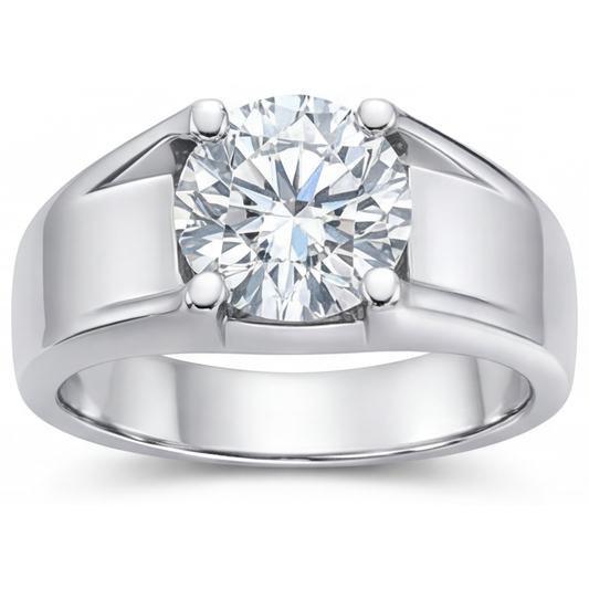 Custom Gentleman's Ring 2.50 ct – front view