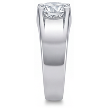 Round Brilliant Brilliant Diamond ring in 14K White Gold – profile view