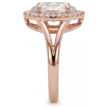 Authentic Brilliant Diamond Halo Engagement Ring 2.5 ct 14K Rose Gold – angle view