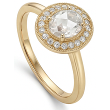 Luxury Halo Setting Ring 2 ct – side view