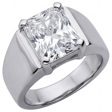 Brilliant Diamond Men's Ring 5-ct 14K White Gold – front view
