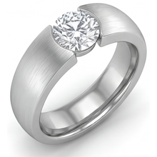 Round Brilliant Brilliant Diamond ring in 14K White Gold – front view