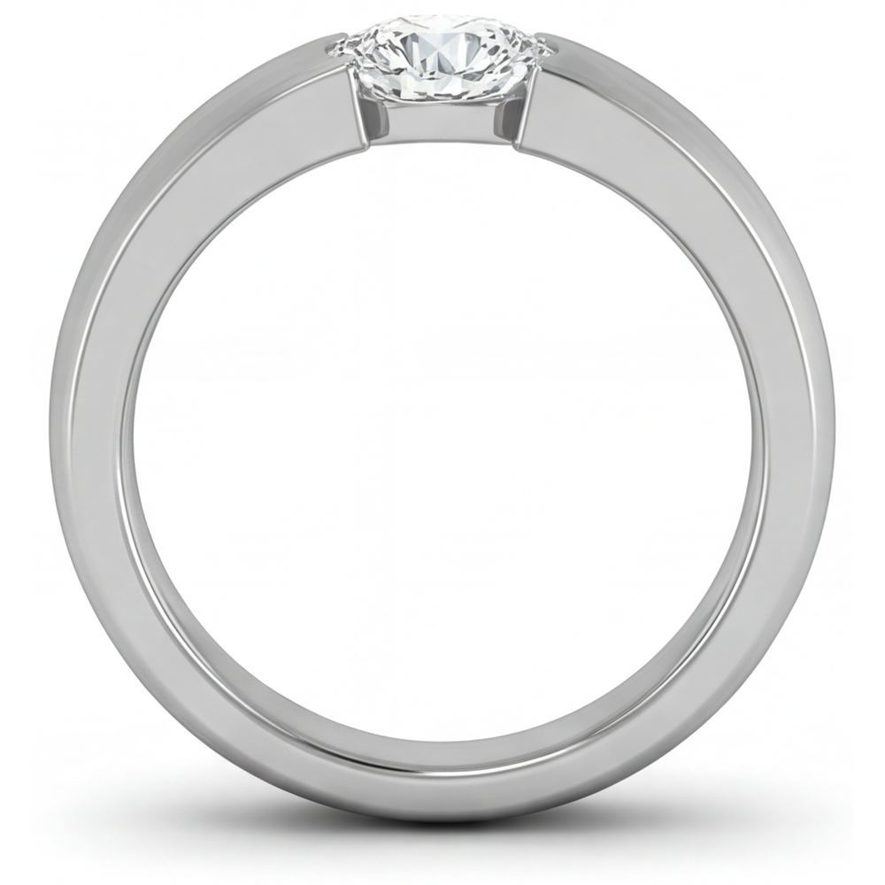 Earth-Mined Brilliant Diamond Mens Ring – angle view