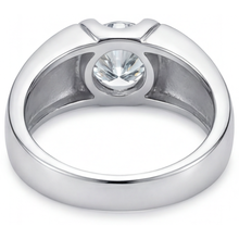 Natural Brilliant Diamond Mens Ring 2 ct 14 Karat White Gold – back view