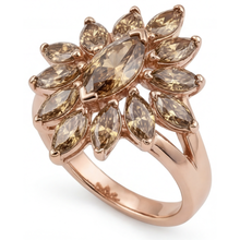 Authentic Brilliant Diamond Ring 4 ct 14K Rose Gold – side view