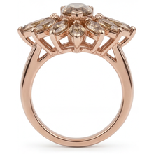 Brilliant Diamond Marquise Cut Ring in 14K Rose Gold – angle view