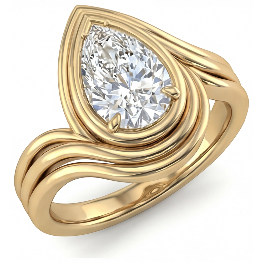 Handmade Brilliant Diamond Single Stone Ring 2.50 ct – side view