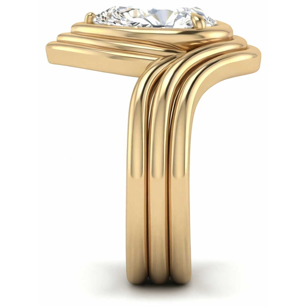 Handmade Single Stone Ring 2.50 ct – top view