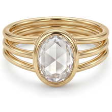 Earth-Mined Brilliant Diamond Single Stone Ring 3 ct 14K Yellow Gold – main view
