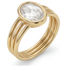 Earth-Mined Brilliant Diamond Single Stone Ring – front view
