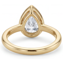 Real Brilliant Diamond Solitaire Engagement Ring – angle view