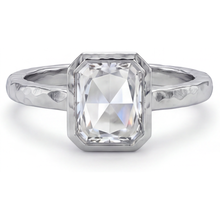 Authentic Brilliant Diamond Solitaire Engagement Ring 2.5 ct 14K White Gold – main view