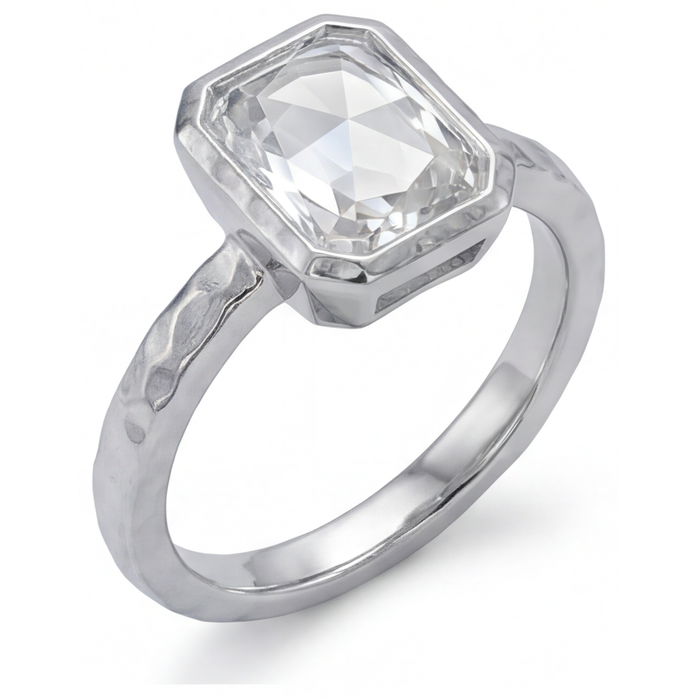 Handcrafted Brilliant Diamond Solitaire Engagement Ring 2.5 ct – front view