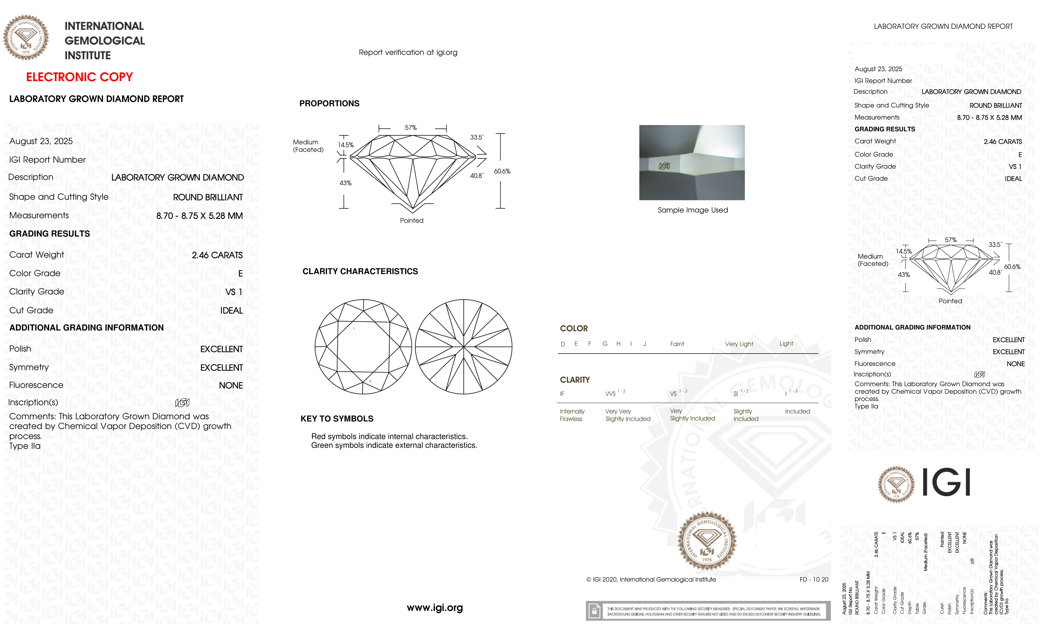 Round Brilliant Natural Earth Mined Diamond Solitaire Ring 2.50 Cts.