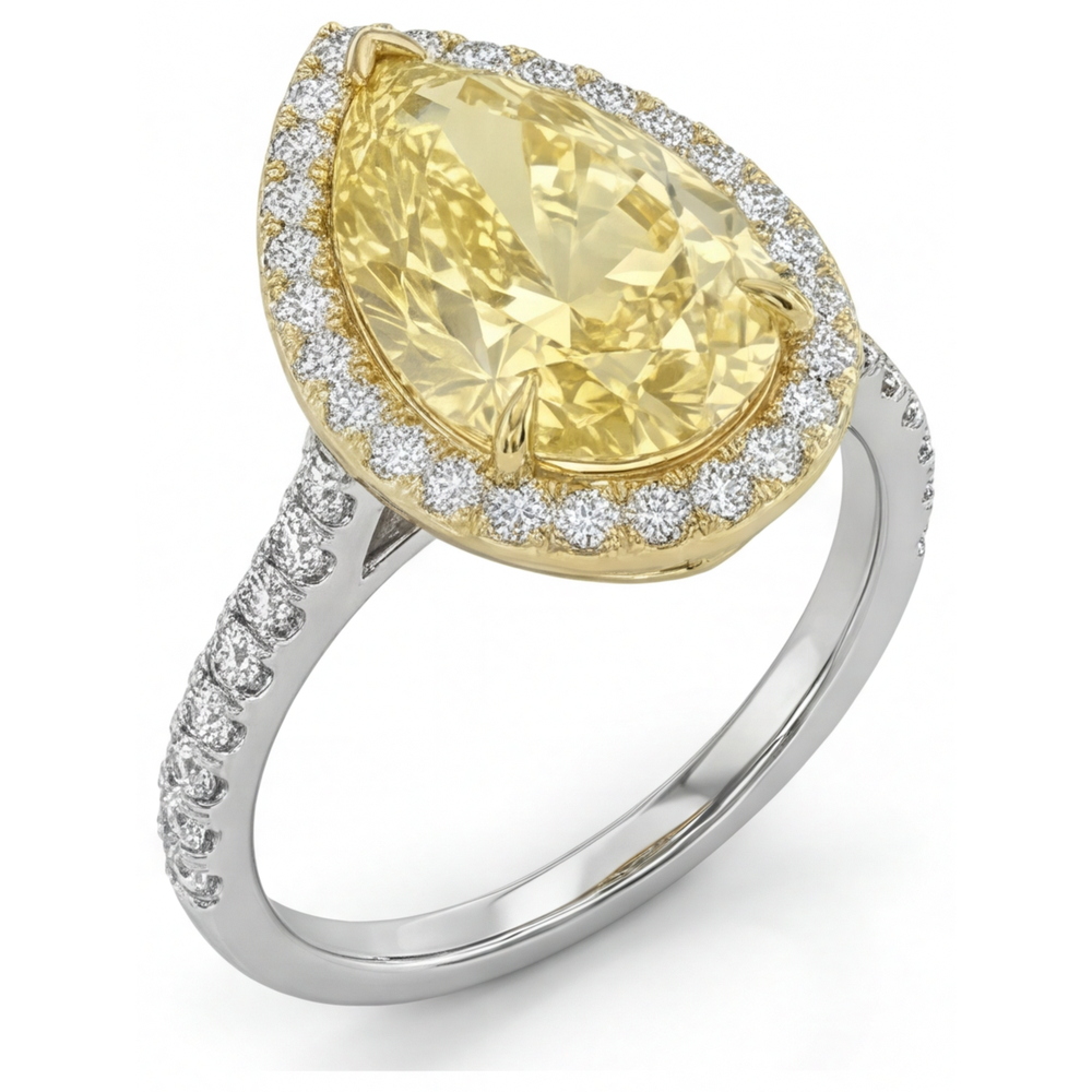 Canary Yellow Diamond Fine Jewelry 2.50-ct Two-Tone 14K Gold – side view