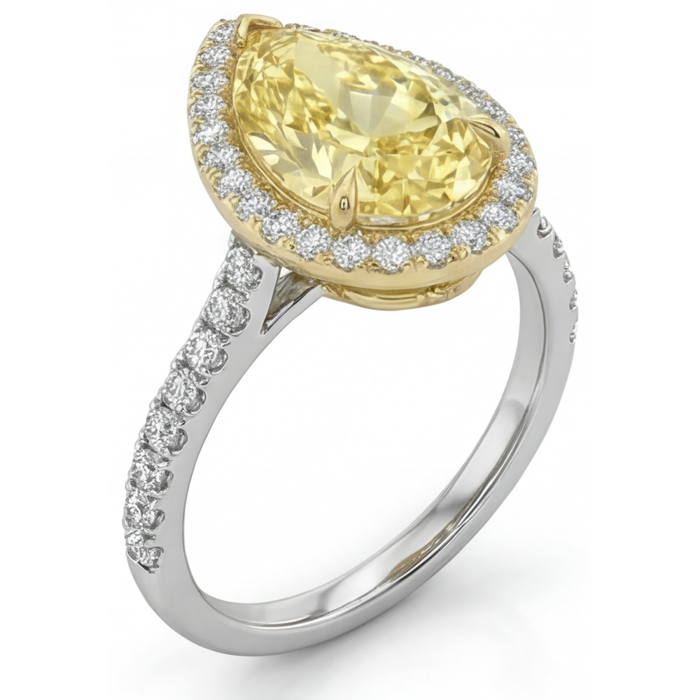 Canary Yellow Diamond Fine Jewelry 2.50-ct Two-Tone 14K Gold – angle view