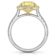 Earth-Mined Canary Yellow Diamond Fine Jewelry 2.50 ct Two-Tone 14K Gold – profile view
