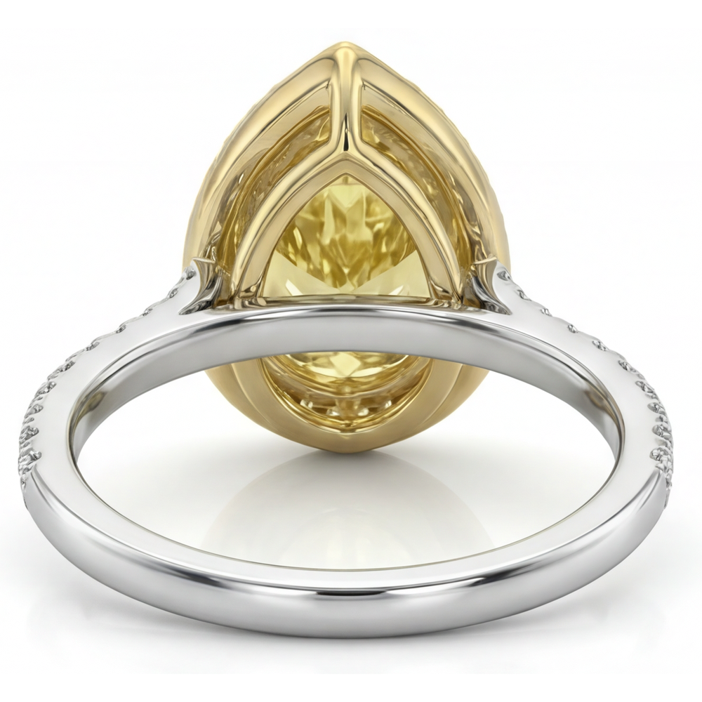 Canary Yellow Diamond Fine Jewelry 2.50-ct Two-Tone 14K Gold – top view