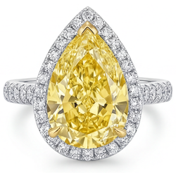 Handcrafted Fine Jewelry Ring – Canary Yellow Diamond 3.50 ct