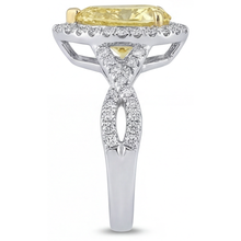 Luxurious Halo Engagement Ring 1.50 ct – profile view