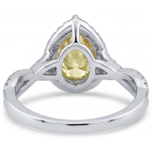 Luxurious Canary Yellow Diamond Halo Engagement Ring 1.50 ct – top view