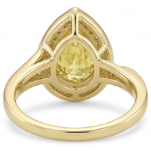 Canary Yellow Diamond Halo Engagement Ring 2-ct 14K Yellow Gold – profile view