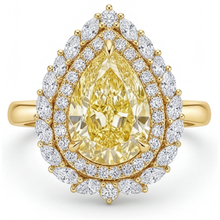 Halo Ring 14K Yellow Gold with Canary Yellow Diamond – main view