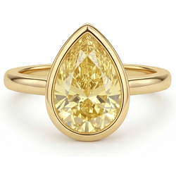 2 ct Canary Yellow Diamond Proposal Ring in 14 Karat Yellow Gold