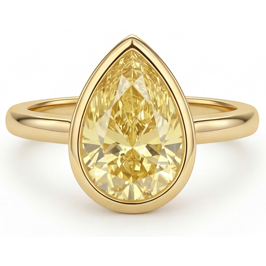 Proposal Ring 14 Karat Yellow Gold with Canary Yellow Diamond – main view