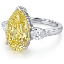 Genuine Canary Yellow Diamond Ring – side view