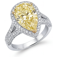 Canary Yellow Diamond Ring 4.5-ct 14K Two Tone Gold – main view