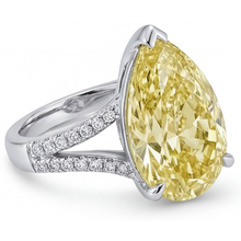 Canary Yellow Diamond Ring 5-ct 14K White Gold – side view
