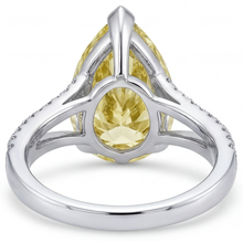 Ring 14K White Gold with Canary Yellow Diamond – profile view