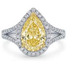 Statement Ring Two-Tone 14K Gold with Canary Yellow Diamond – main view