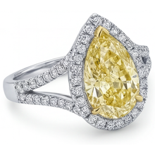 Canary Yellow Diamond Statement Ring 1.25-ct Two-Tone 14K Gold – side view