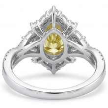 Canary Yellow Diamond Statement Ring 1.75-ct 14 Karat Two Tone Gold – top view