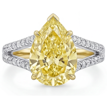High-End Canary Yellow Diamond Statement Ring 1.75 ct – front view
