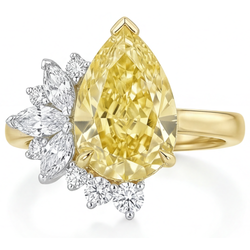 Shimmering VVS Clarity Canary Yellow Diamond Statement Ring