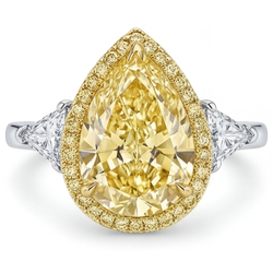 Earth-Mined VVS Clarity Canary Yellow Diamond Statement Ring