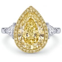 Earth-Mined Canary Yellow Diamond Statement Ring – front view