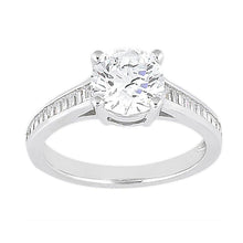 Channel Setting Natural Earth Mined Diamond 2.31 Carat Engagement Solitaire Ring