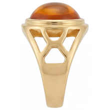 Sparkling Citrine Colored Stone Ring 5 ct – angle view