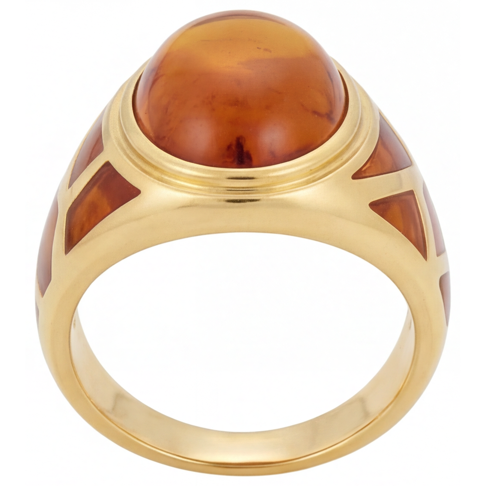 Gemstone Ring 14K Yellow Gold with Citrine – angle view