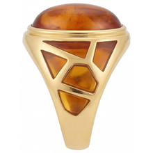 Fine Citrine Gemstone Ring 10 ct – profile view