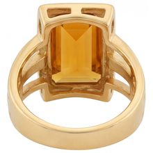 Natural Citrine Gemstone Ring 7 ct 14K Yellow Gold – profile view