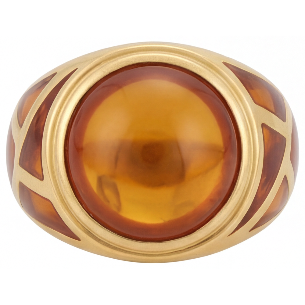 Genuine Citrine Precious Stone Ring – main view