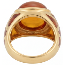 Precious Stone Ring 14 Karat Yellow Gold with Citrine – profile view