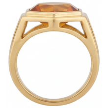Citrine Precious Stone Ring 5-ct 14K Yellow Gold – angle view