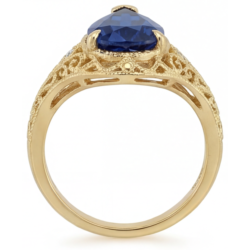 Bespoke Precious Stone Ring 4 ct – profile view