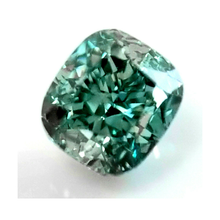 1.5 Carat Natural Cushion Cut Green Enhanced Loose Diamond